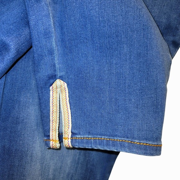 NYDJ Ami Skinny Blue Jeans Crop Ankle Slit Womens Sz 16 Plus Ladera - Picture 8 of 13